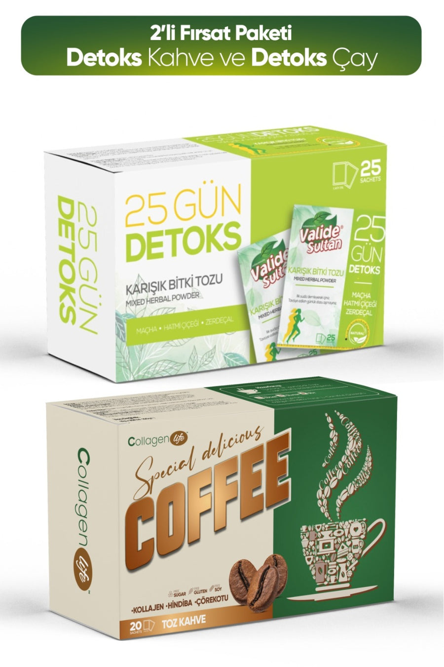 Collagen Life Özel Fırsat Seti: Special Coffee (20 Saşe) & Karışık Bitki Çayı