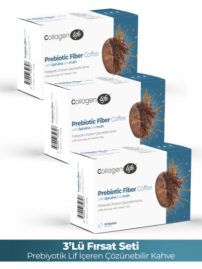 Collagen Life Prebiotic Fiber Coffee 3'LÜ