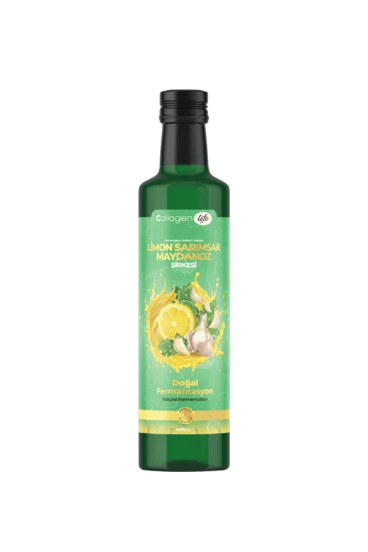 Limon Sarımsak Maydanoz Sirkesi Lemon Garlic Parsley Vinegar  500ml Doğal Fermantasyon